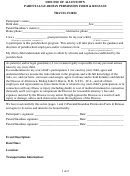 Parental/guardian Permission Form And Release - Travel Form And Medical Matters