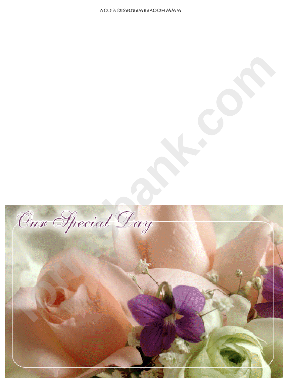 Our Special Day Greeting Card Template