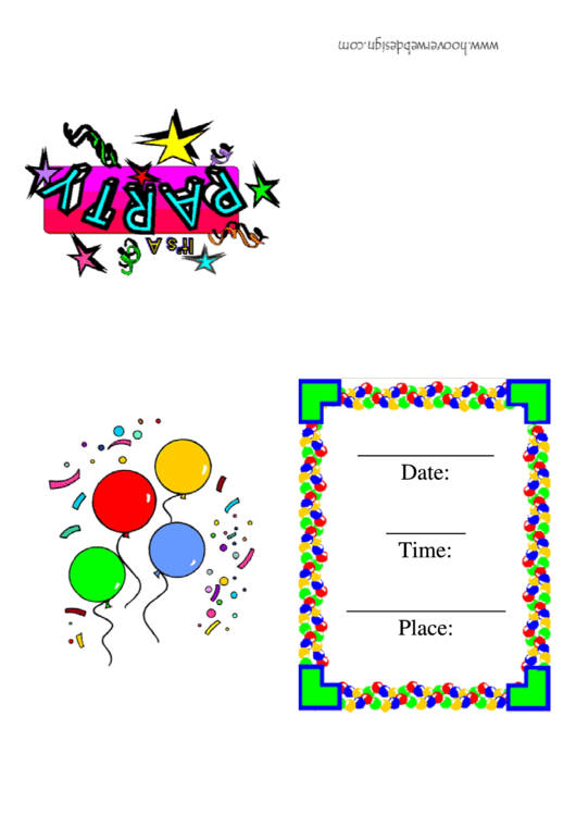 Party Invitation Template Printable pdf