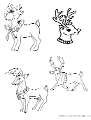 Christmas Deer Coloring Sheet