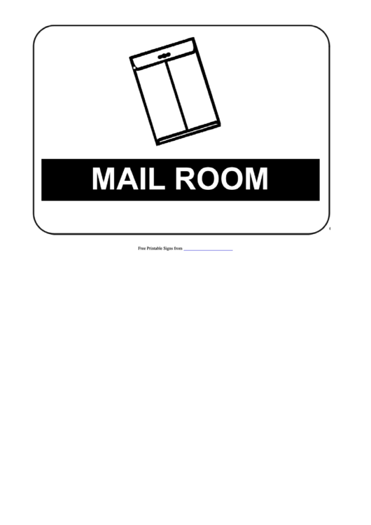 Mail Room Sign Template Printable pdf