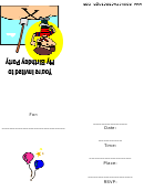 Boy's Pirate Theme Printable Birthday Party Invitation Template