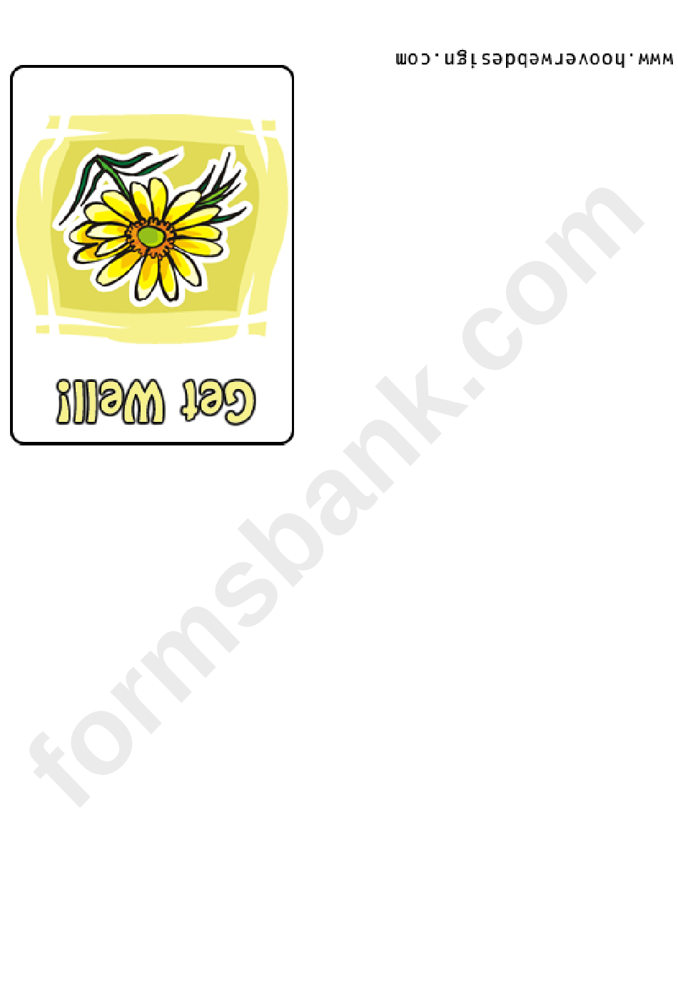 Sunny Printable Greeting Card Get Well Template