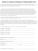 Release Of Liability And Statement Of Responsibility Form