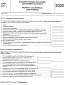 Form Pt-1 - Property Tax Deferral Loan Program Form (2009) - Wisconsin Housing & Economic Development Authority