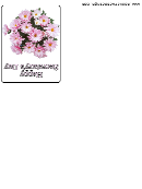 Secretary's Day Greeting Cards Flowers Template