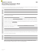Form Sdb - Out-of-state Contractor's Bond Form - Minnesota Revenue