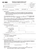 Form Bc 4868 - Application For Automatic Extension Of Time To File Battle Creek Income Tax Return