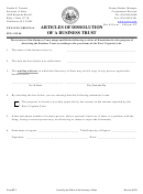 Form Bt-3 - Articles Of Dissolution Of A Business Trust