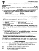 Form Rd-103a Instructions - Business License Application Flate Rate Printable pdf
