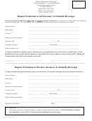 Form Abc-152 - Request Permission To Sell Inventory Of Alcoholic Beverages