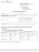 Fillable Provider Information Update Form Printable pdf