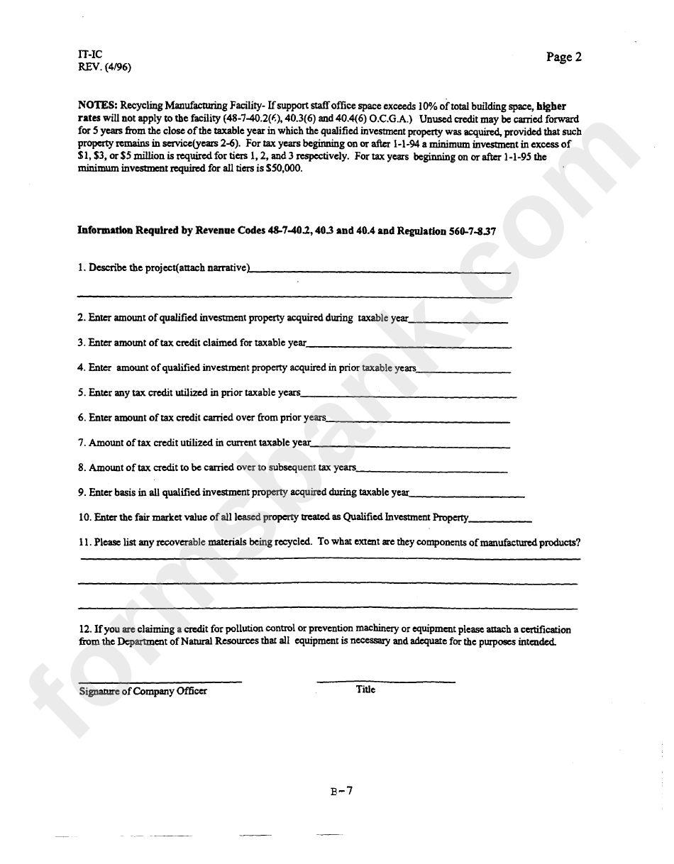 Form Oit-App - Application For Approval Of Project Plan Optional Investment Tax Credit