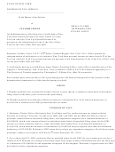 Small Claims Determination Form - New York Division Of Tax Appeals