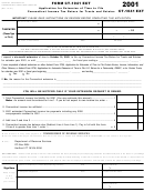 Form Ct-1041 Ext - Application For Extension Of Time To File Connecticut Income Tax Return For Trusts And Estates - 2001