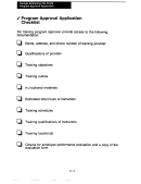 Program Approval Application Checklist Template