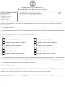 Form Asn - Certificate Of Assumed Name (domestic Or Foreign Business Entity)
