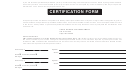 Certification Form