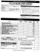 Business And Occupation Privilege (gross Sales) Tax Return Form - City Of Salem