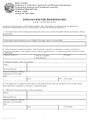 Fillable Form 08-425 - Application For Registration Printable pdf