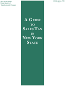 A Guide To Sales Tax In New York State - New York State Department Of Taxation And Finance
