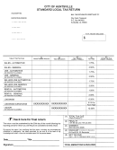 Fillable Standart Local Tax Return Form - City Of Huntsville Printable pdf