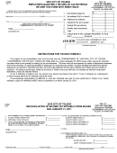 Form W-1-t - Employer's Quarterly Return Of Tax Withheld - City Of Toledo - 2010