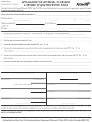 Form 72a067 - Application For Approval To Receive A Refund Of Aviation Motor Fuels - 2009