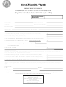 Report For Tax On Meals And Beverages Sold Form - City Of Alexandria, Virginia