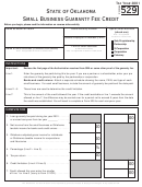 Form 529 - Small Business Guaranty Fee Credit - 2001 Printable pdf