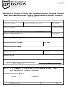 Estate Tax Form 13 - Application For Consent To Transfer The Proceeds Of Insurance Contracts, Employer Death Benefits And Retirement Plans For Resident And Non-resident Decedents - 2000