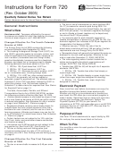Instructions For Form 720 - Quarterly Federal Excise Tax Return - 2005