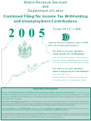 Form 941/c1-me - Combined Filing For Income Tax Withholding And Unemployment Contributions