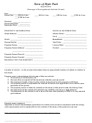 Application Storage Of Unregistered Vehicle Permit Form - Town Of Hyde Park