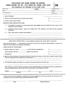 Application For Parma Income Tax Refund Form - Ohio