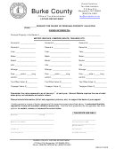 Request For Review Of Personal Property Valuation Form - Burke County Listing Department