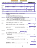 Fillable Form 540 2ez - California Resident Income Tax Return - 2006 Printable pdf