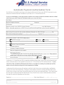 Automatic Payment Authorization Form - Usps