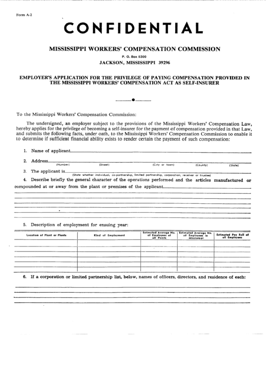 Form A-2 - Employer