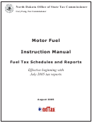 Motor Fuel Tax Schedules And Reports Instruction Printable pdf