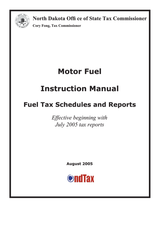 Motor Fuel Tax Schedules And Reports Instruction Printable pdf