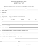 Form St-90 - Application For Manufacturers Or Processors Sales Tax Exemption Certificate Number