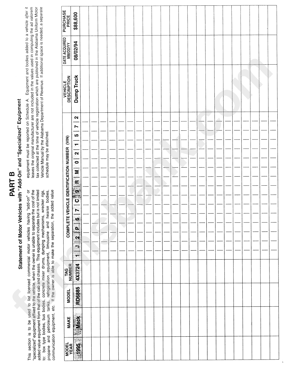 Form Adv-40 - Business Personal Property Return