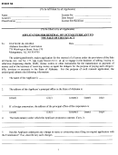 Form Sr - Application For Renewal Of License Pursuant To The Sale Of Checks Act - Alabama Securities Comission
