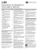 Instructions For Schedule A (Form 990 Or 990-Ez) - 2005 Printable pdf