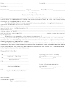 Application For Special Use Permit Form - Lee County