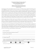 Form Dfs-f2-si-1 (8/2009) - Application For Self-insurance