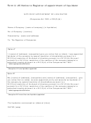 Form Li.25 - Notice To Registrar Of Appointment Of Liquidator