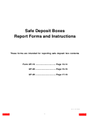 Form Up-1k, Up-2k, Up-3k - Safe Deposit Boxes Report And Instructions - Unclaimed Property Program