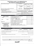 Woodford County Tax Administrator Net Profits License Fee Return Form Printable pdf